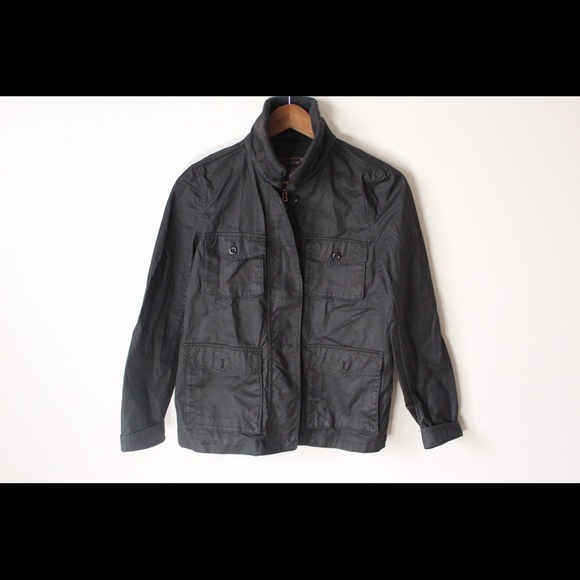 J. Crew XS Washed & Aged Black Utility Jacket - Picture 2 of 9
